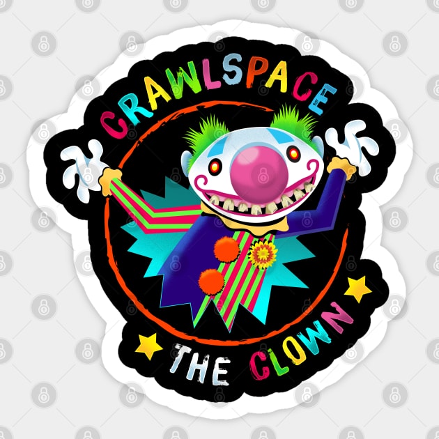 Crawlspace the Clown! Sticker by CreepyAcres